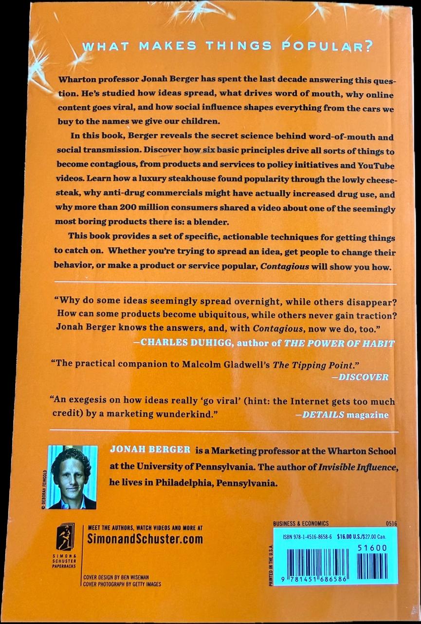 Contagious: Why Things Catch On